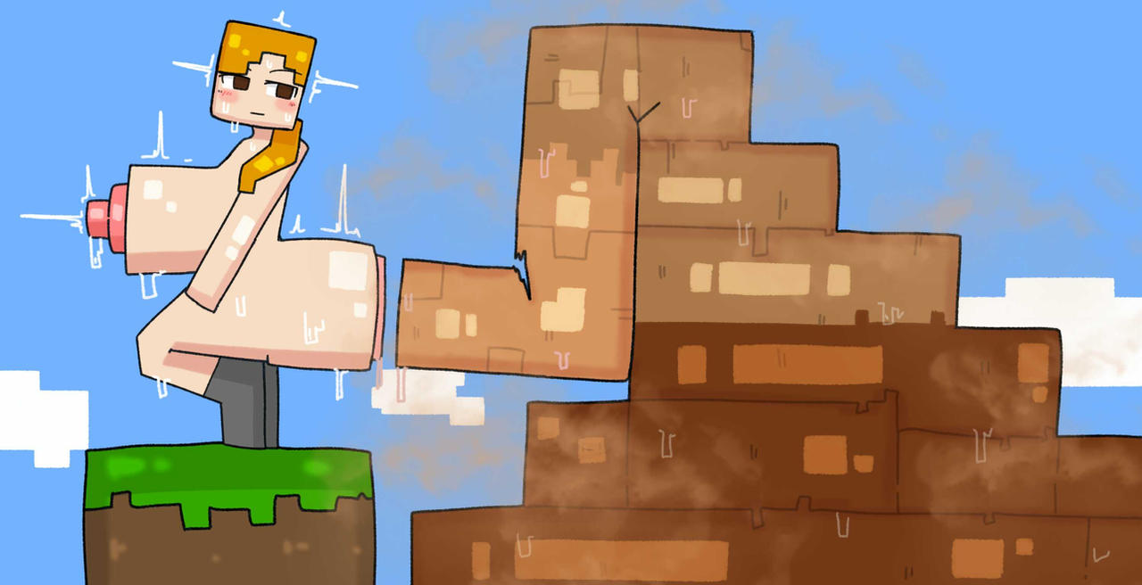 1female, 1girls, alex (minecraft), alone, artist request, ass, ass crack, ass focus, bare ass, big ass, big butt, butt crack, butt focus, ginger hair, huge ass, huge butt, hyper ass, hyper butt, hyper feces, hyper scat, minecraft, mojang, no pants, relief, scat, scat fetish, shit, sitting, solo, solo female, solo focus