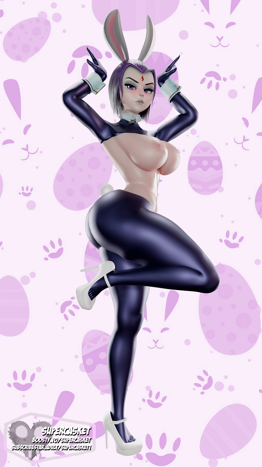 1girls, 3d, big breasts, big thighs, breasts, cambion, curvaceous, curvy, curvy figure, dc, dc comics, demon, demon girl, digital media (artwork), female, forehead jewel, grey body, grey skin, grey-skinned female, half demon, half-demon, hips, hourglass figure, huge thighs, human, humanoid, large thighs, legs, mature, mature female, pale skin, pale-skinned female, rachel roth, raven (dc), slim waist, sorceress, supercasket, teen titans, thick, thick hips, thick legs, thick thighs, thighs, voluptuous, waist, wide hips
