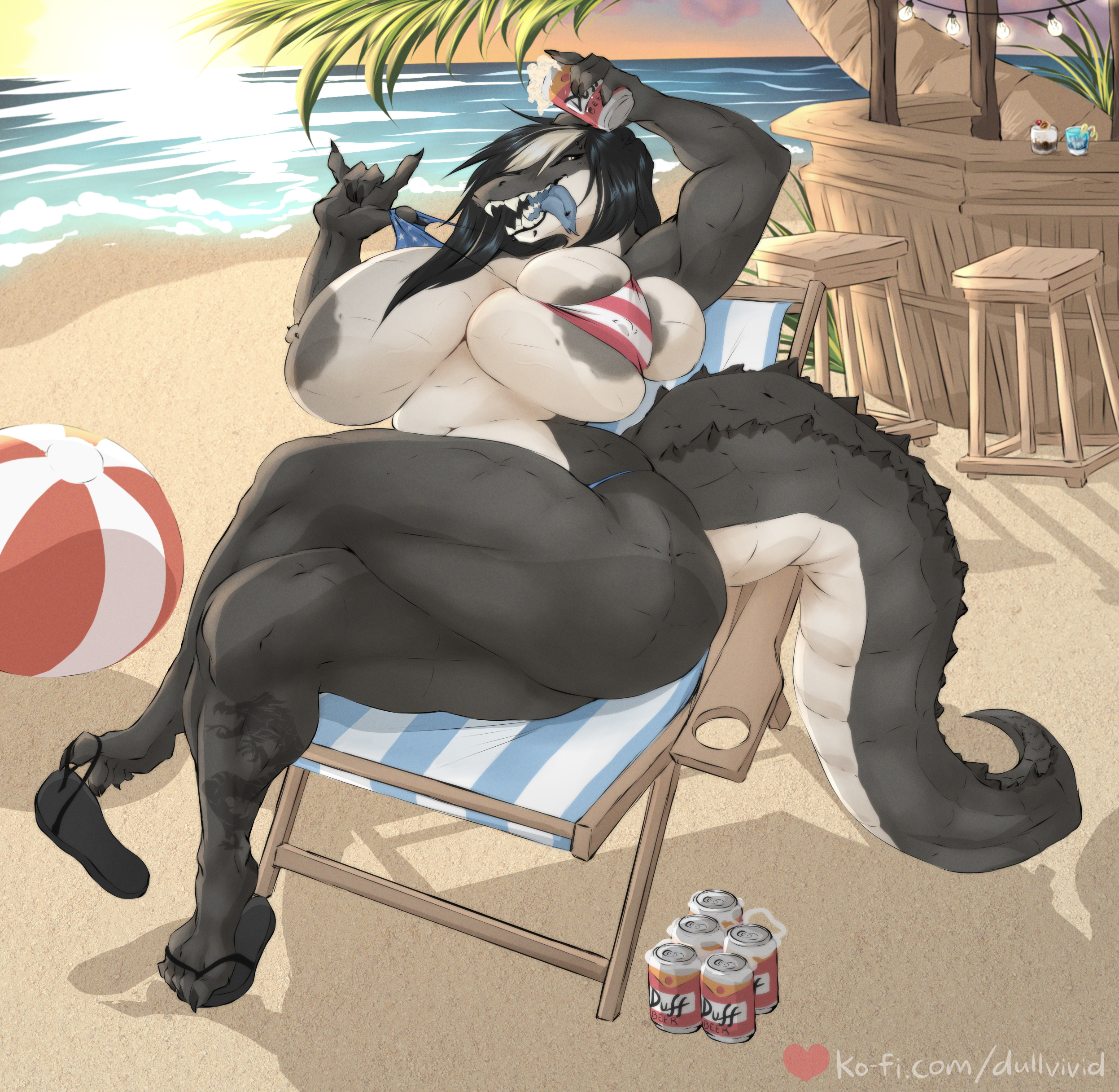 areolar amelanism, areolar melanosis, big breasts, bikini, breasts, cleavage, dullvivid, ellie (dullvivid), female, huge breasts, me, nipples, tag, tagme, thick thighs, wide hips