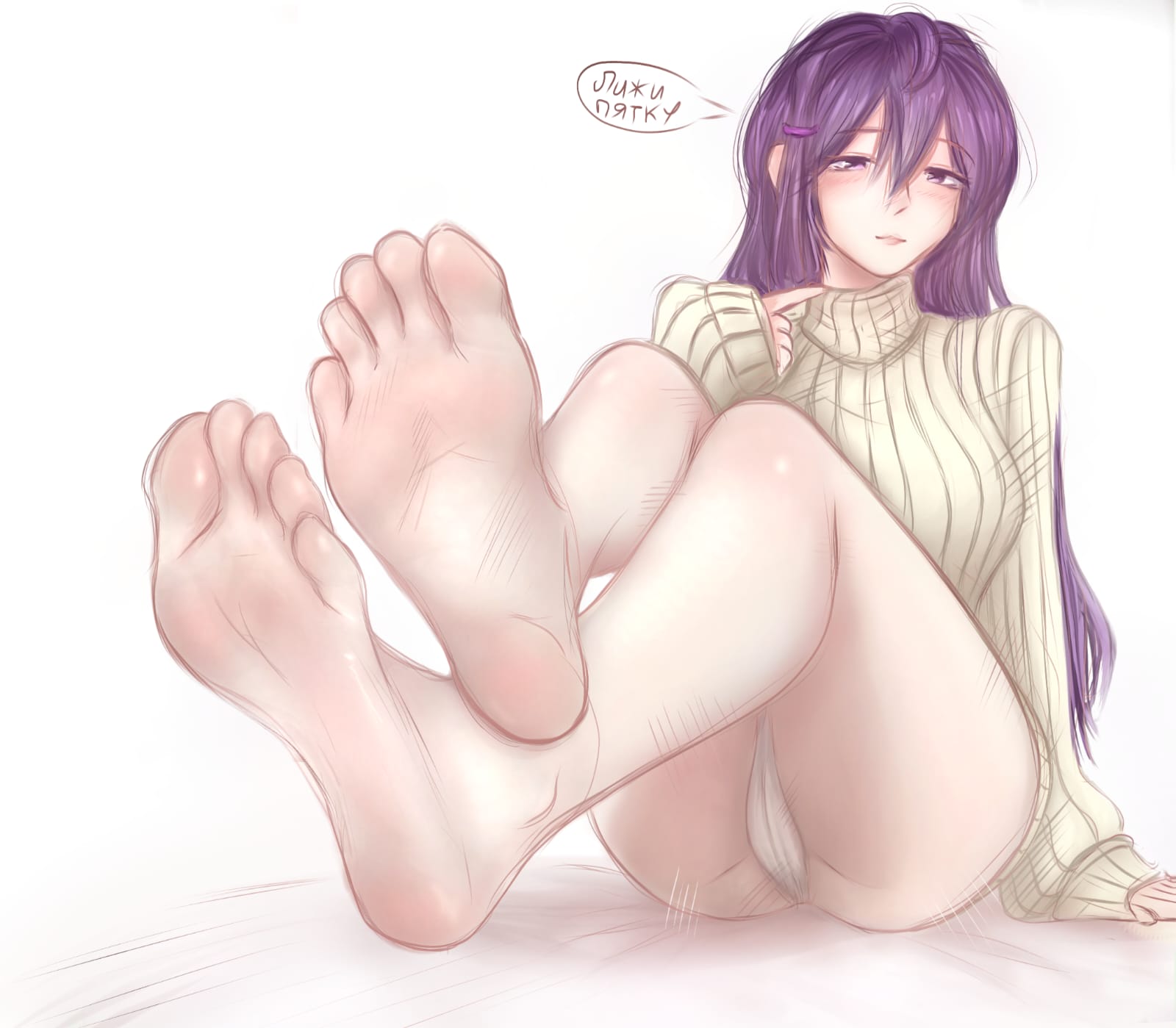 doki doki, doki doki literature club, foot fetish, pornography, yuri (doki doki literature club)