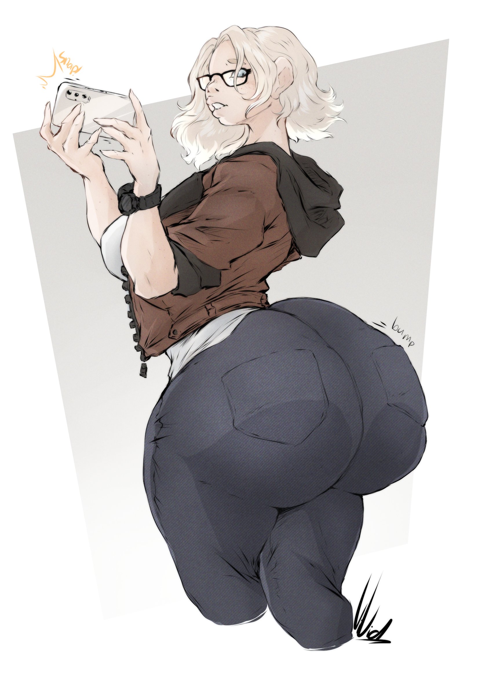 1girls, 2d, ass, big ass, big breasts, breasts, bubble butt, dullvivid, female, female only, fully clothed, grace ashcroft, huge ass, huge breasts, hyper ass, resident evil, resident evil 9: requiem, solo, tagme, thick thighs, wide hips
