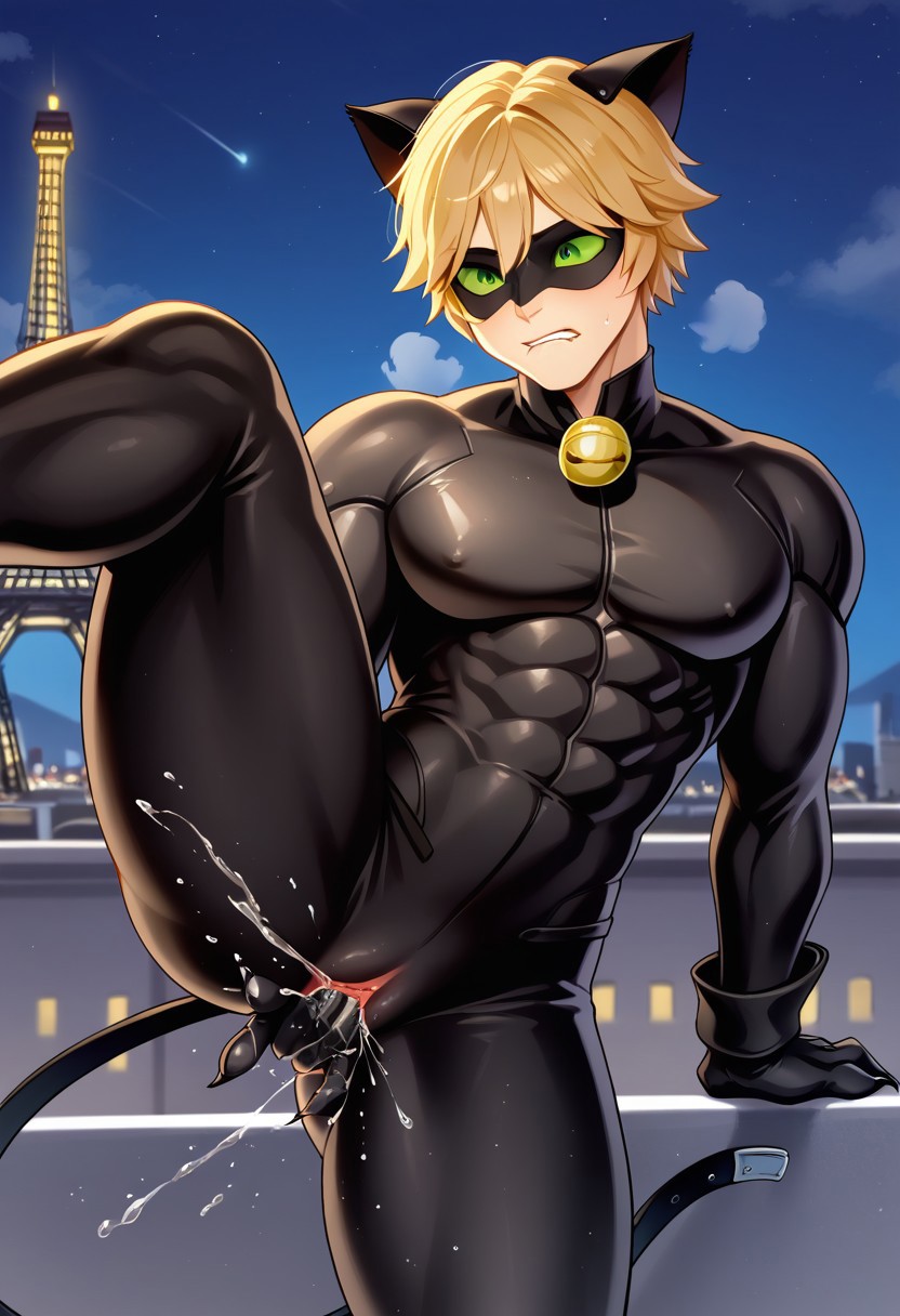 adrien_agreste ai_generated big_breasts cat_noir clothed clothing cum cum_in_ass cum_in_pussy cum_inside cuntboy fingering fingering_from_behind gay human intersex large_pecs male_only masturbation miraculous:_tales_of_ladybug_and_cat_noir muscular muscular_cuntboy pussy pussy_juice self_fingering spandex spread_legs spread_pussy suit thick_thighs