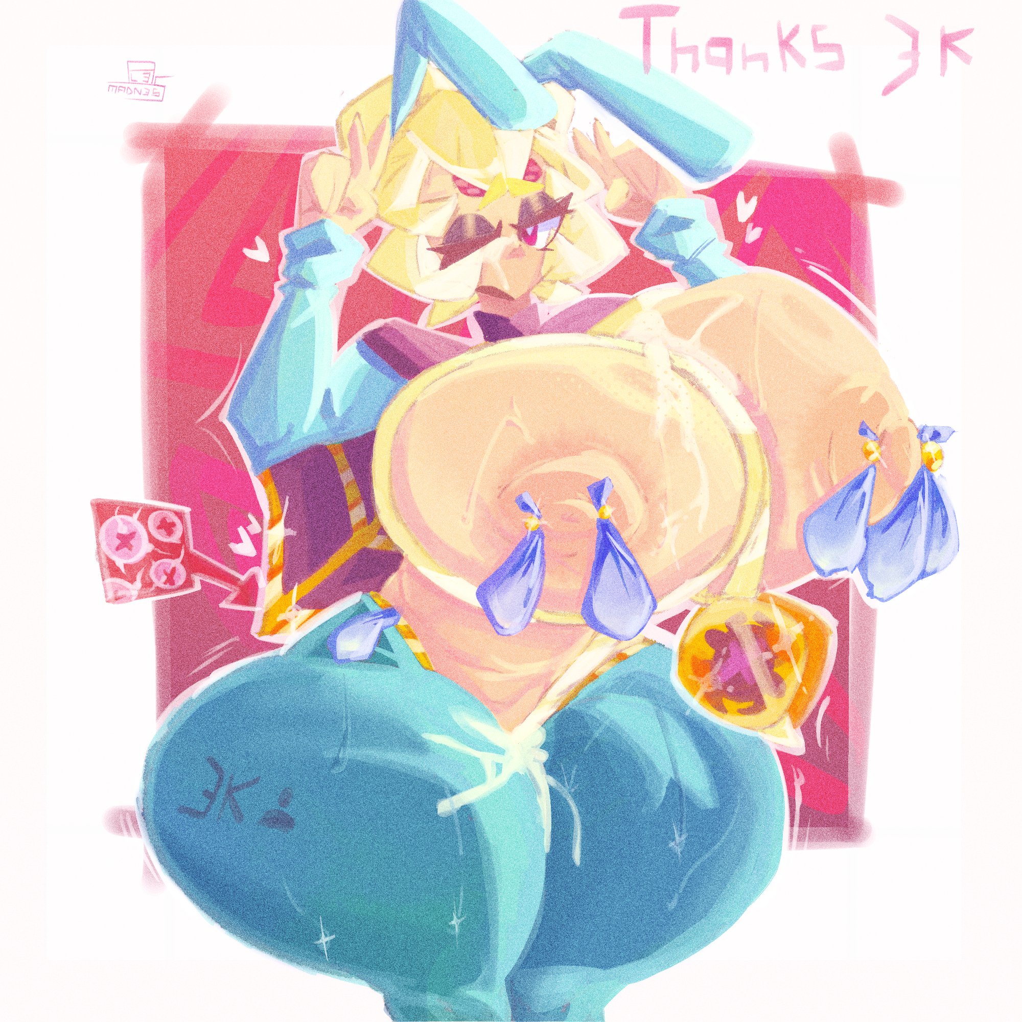 alesmadness1, ass, blonde hair, brawl stars, breasts, bunny ears, bunnysuit, charlie (brawl stars), condom, cum in pussy, cum on breasts, cum on face, cumdump, female, gigantic breasts, huge ass, huge breasts, impregnation, nipple piercing, nipples, ovum, ovum with heart, piercing, pussy, reverse bunnysuit