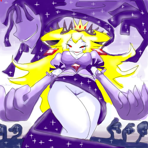 2005 blonde_hair brainwashing corruption dark_persona hypnosis hypnosis_ending hypnotized mario_(series) mind_break mind_control minus8 nintendo paper_mario paper_mario:_the_thousand-year_door possessed possession princess_peach pussy shadow_peach shadow_queen shadow_siren straight_hair uncensored