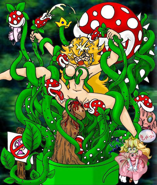 blood breasts dendrophilia double_penetration empty_(artist) female mario_(series) nintendo nipples piranha_plant plant plant_tentacle plant_vore princess_peach super_mario_bros. tentacle_in_pussy tentacle_penetration translation_request unwilling_prey vaginal_blood vines vore warp_pipe