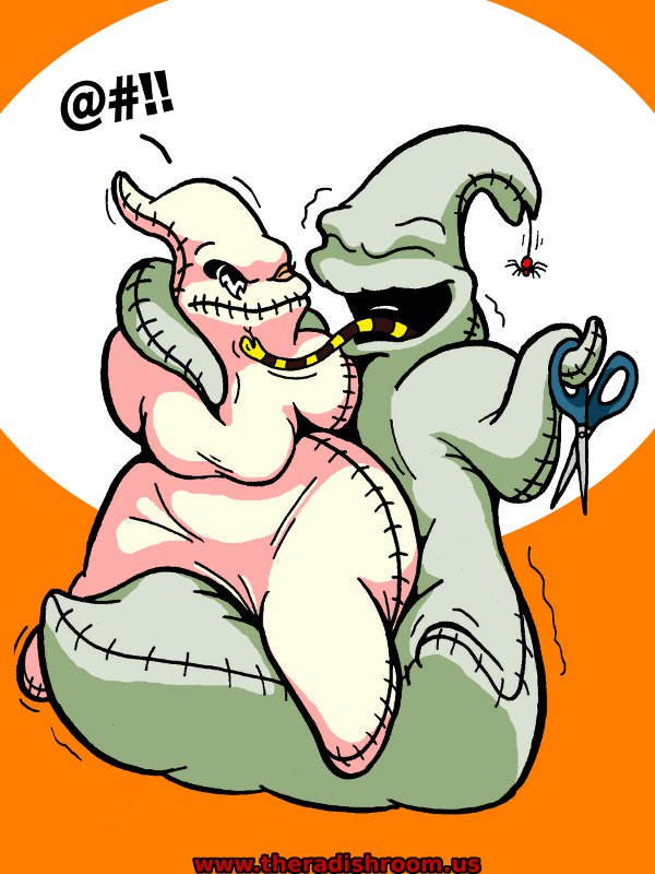 angry bondage chubby disney female halloween happy holidays male nightmare_before_christmas oogie_boogie rampant404 snake spider