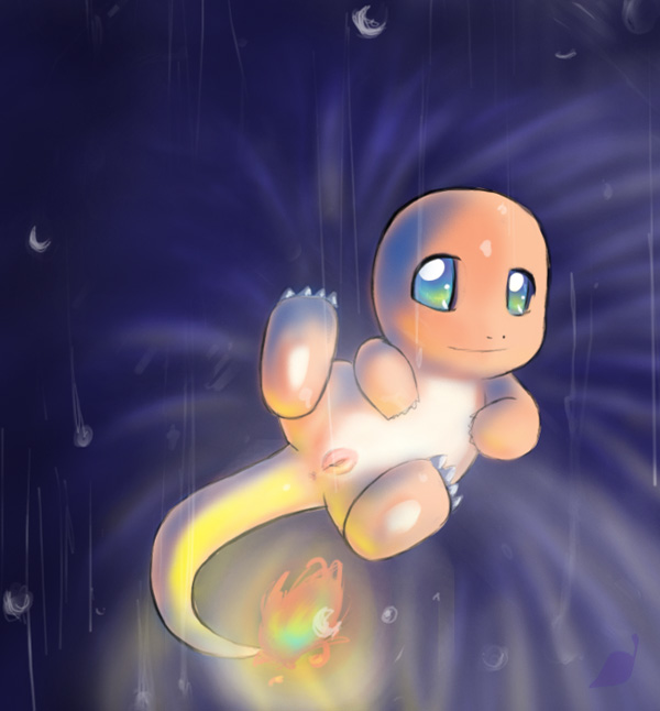 anus charmander chibi female feral nintendo pokémon_(species) pokemon pussy raining solo tiuhu video_games