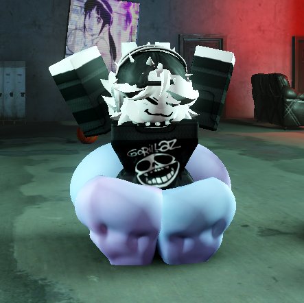 1biy 3d 3d_(artwork) bottomless bottomless_male crazyassfox22 gabriel_(crazyassfox22) gorillaz gubby_(roblox) gubby_(species) huge_thighs hyper_ass hyper_thighs male roblox roblox_studio robloxian t-shirt tagme thick_thighs white_ass white_body white_fur white_thighs