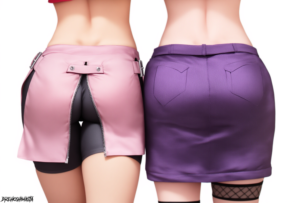 2girls, ai generated, ass, ass bigger than head, ass crack, ass focus, ass view, back, behind view, big ass, bike shorts, black bike shorts, black shorts, blue sky, bottom, bottom heavy, bottomwear, bubble ass, bubble butt, butt crack, clothed, clothed female, clothes, clothing, drehoshimasta, faceless, faceless character, faceless female, facing away, fat ass, female, female focus, female only, from behind, from below, heavenly ass, highres, huge ass, ino yamanaka, large ass, light skin, light-skinned female, low-angle view, lower body, lower body focus, medium hair, naruto, naruto (series), naruto shippuden, nature, pink hair, presenting, presenting ass, rear view, red shirt, red sleeveless shirt, sakura haruno, shirt, shorts, simple background, skirt, sleeveless, sleeveless shirt, spats, sunlight, take your pick, thick, thick ass, thick female, thick thighs, thighs, topwear, trees, unseen female face, viewed from behind, voluptuous, voluptuous female, white body, wide hips