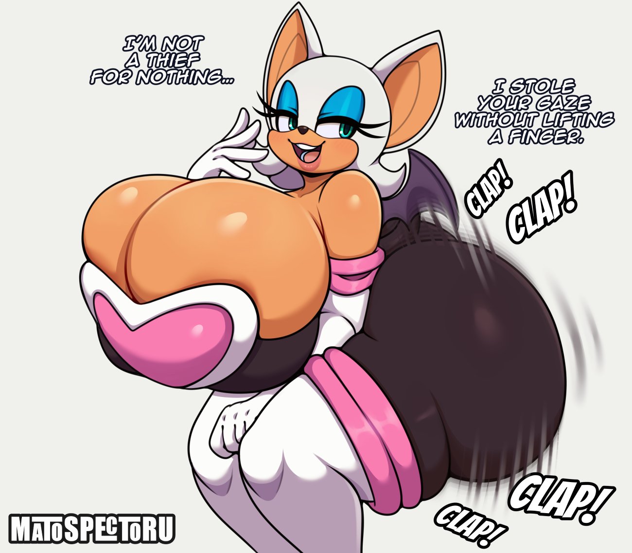 1girls, 2d, anthro, bat, female, furry, matospectoru, mobian, mobian (species), mobian bat, rouge the bat, sega, sonic (series), sonic adventure 2, sonic the hedgehog (series), tagme, twerking