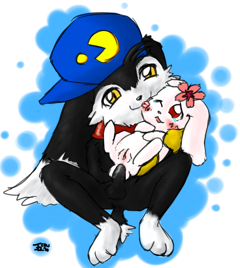 anal anal_sex anthro anthro_on_feral chu duo female feral jewelpet jewelpet_(species) klonoa klonoa_(series) lagomorph licking male mammal penetration pussy rabbit ruby_(jewelpet) size_difference straight tears tongue tongue_out zoophilia