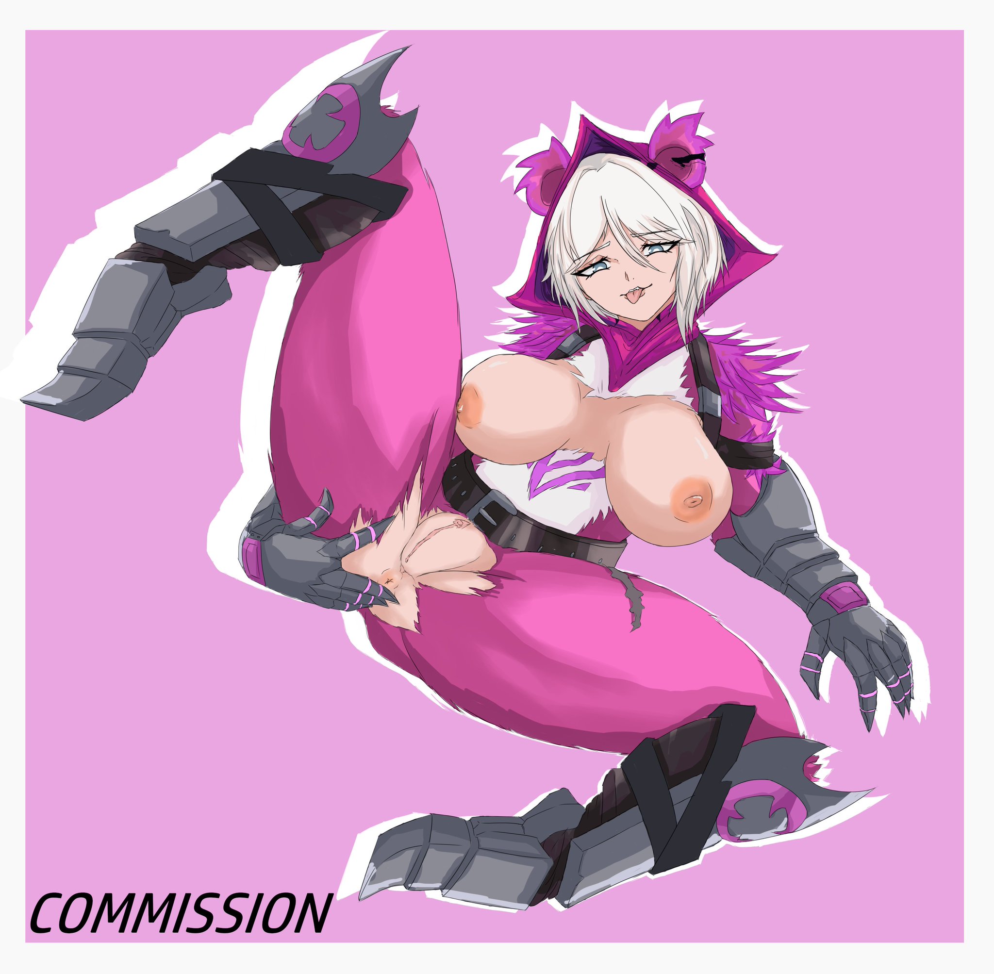 ass, big ass, big breasts, big butt, big nipples, big thighs, big titties, breasts, curvaceous, curvaceous female, curvaceous figure, curvy, curvy figure, curvy hips, epic games, female, fortnite, furry, furry female, furry only, mulyshav, nipples, pink body, pink fur, pussy, raven team leader, raven team leader (fortnite), white hair