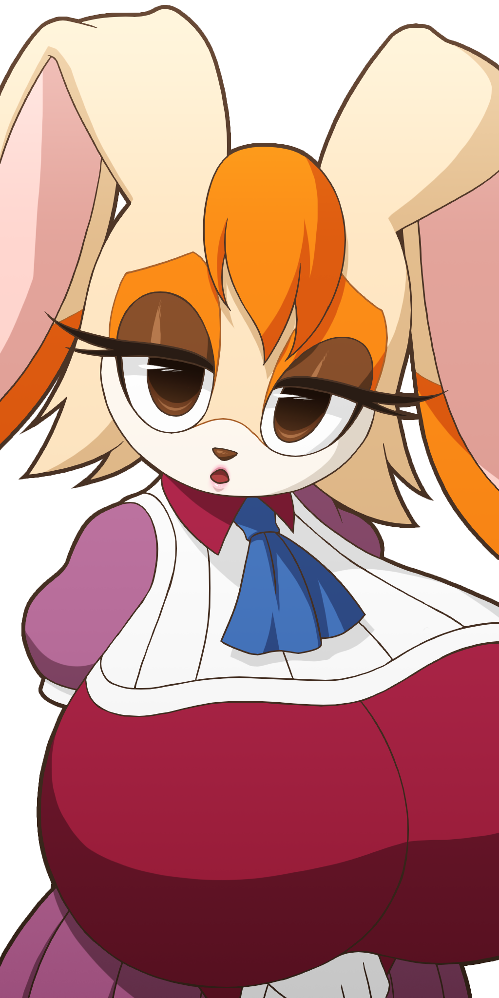 1girls anthro anthro_only big_breasts blouse breasts clothed clothing color colored eyelashes eyeliner eyeshadow female female_only fur furry furry_only gloves large_breasts lipstick makeup manyakis milf milk rabbit shirt skirt solo sonic_(series) sonic_the_hedgehog_(series) transparent_background vanilla_the_rabbit