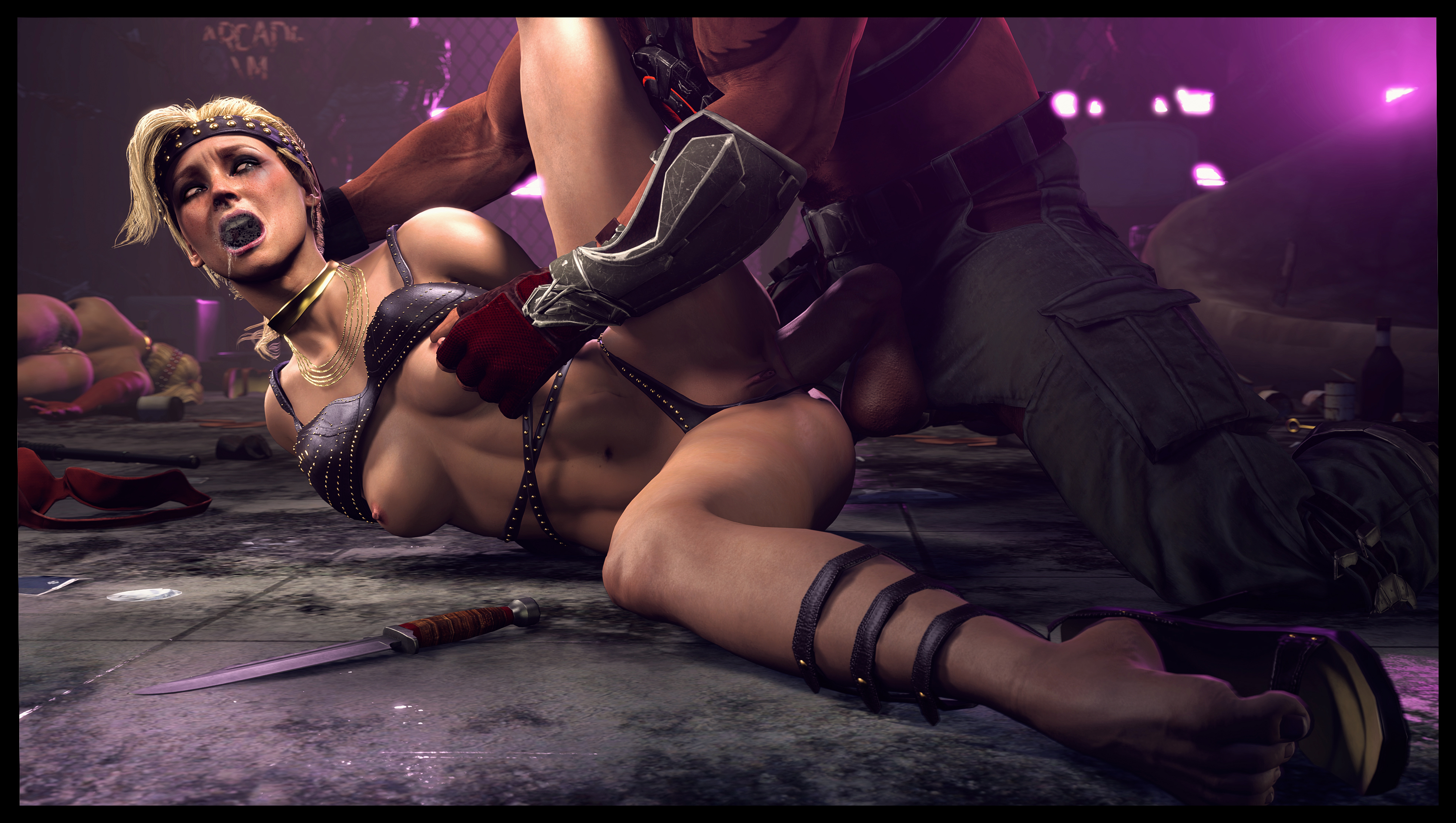3d, 3d (artwork), anal, cassie cage, defeated, female, fight, forced, kano (mortal kombat), lenaid, male, mortal kombat, mortal kombat 11, mother and daughter, netherrealm studios, nipples, partial male, rape, sonya blade, source filmmaker, uncensored, watching