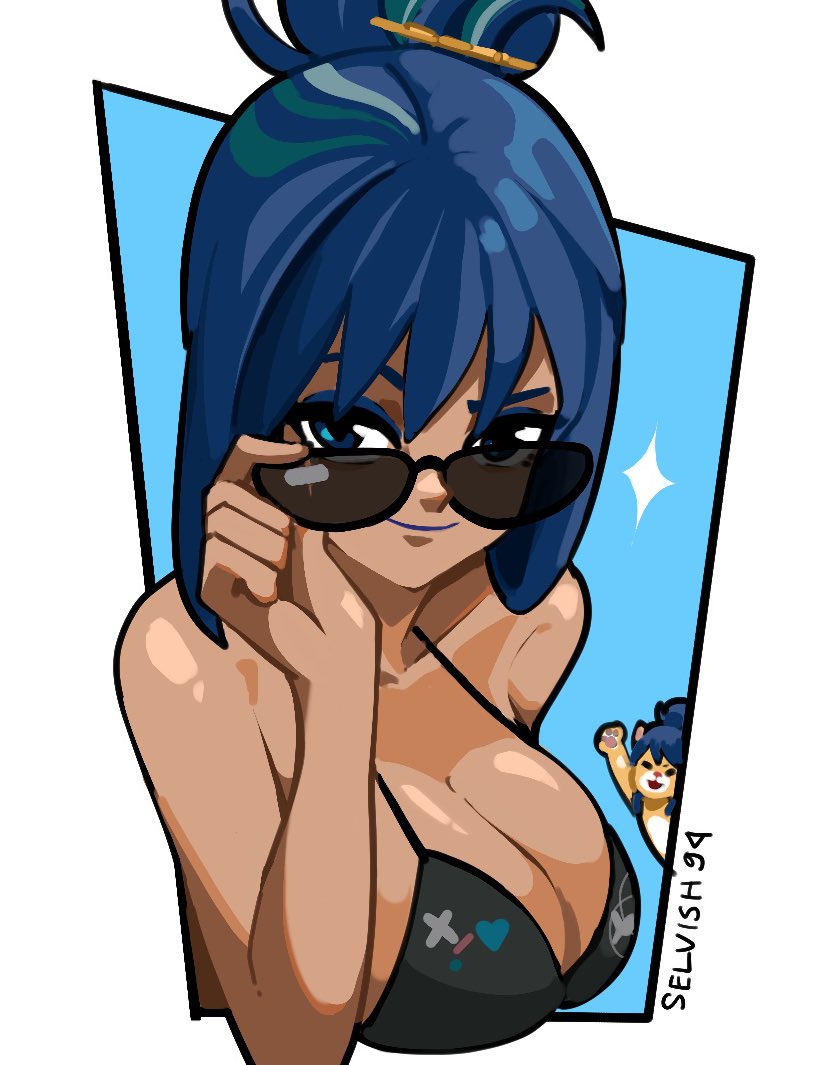 1girls 4k 4k_resolution about_to_fuck artist_name background background_cat big_breasts bikini bikini_strings bikini_top black_bikini black_bikini_top blue_background blue_eyes blue_hair blue_lips blue_lipstick breasts breasts_out broken_glasses bust busty busty_female cleavage cleavage_overflow diamond_(shape) exposed_breasts eyebrows eyelashes fat_breasts feline flirting flirting_with_viewer fortnite fortnite:_battle_royale glasses glasses_on_nose green_highlights hd hi_res high_resolution highlights highres holding_glasses hope_(fortnite) horny horny_female huge_breasts imminent_paizuri imminent_sex large_breasts looking_over_eyewear looking_over_sunglasses pale-skinned_female pale_skin ponytail selvish94 showing_breasts showing_off showing_off_breasts smile smiling smiling_at_viewer soft_boobs soft_breasts summer sunglasses tan_body tan_skin tight_bikini tight_bra tight_fit tinted_eyewear wanting_sex