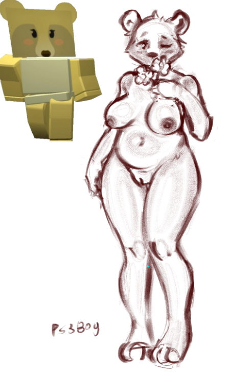 1girls anthro artist_name bear bee_swarm_simulator big_breasts breasts female flower mammal mother_bear_(bee_swarm_simulator) nude plant ps3_boy reference_image roblox roblox_game source_request tagme thick_thighs