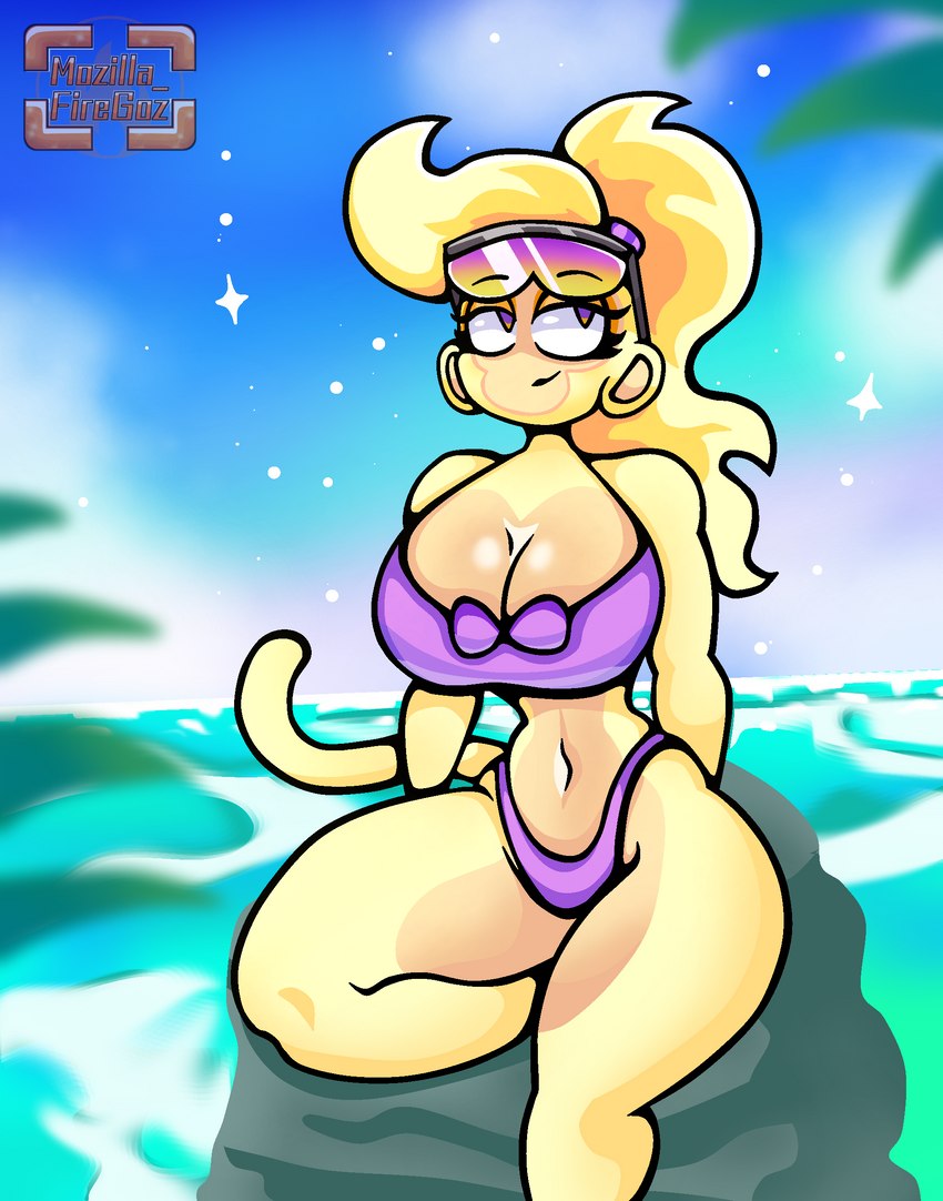 1girls adora_(bloons_tower_defense) anthro bikini bloons_tower_defense breasts female female_only large_breasts monkey monkey_girl mozilla_firegoz navel primate swimsuit thick_thighs wide_hips