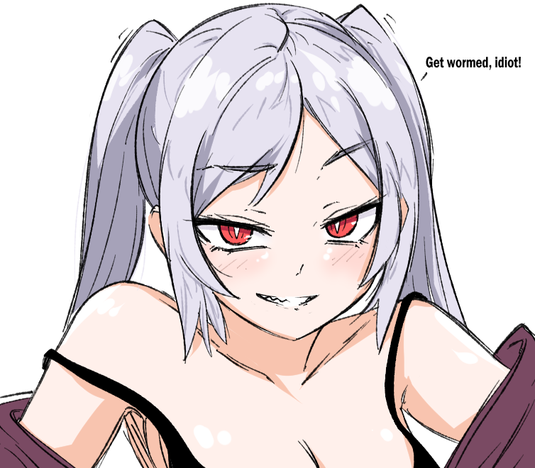 1girls cleavage english_text fire_emblem fire_emblem_awakening grey_hair grima_(fire_emblem) looking_at_viewer medium_breasts nintendo red_eyes robin_(fire_emblem) robin_(fire_emblem)_(female) tavi_(hosheezus) text twintails