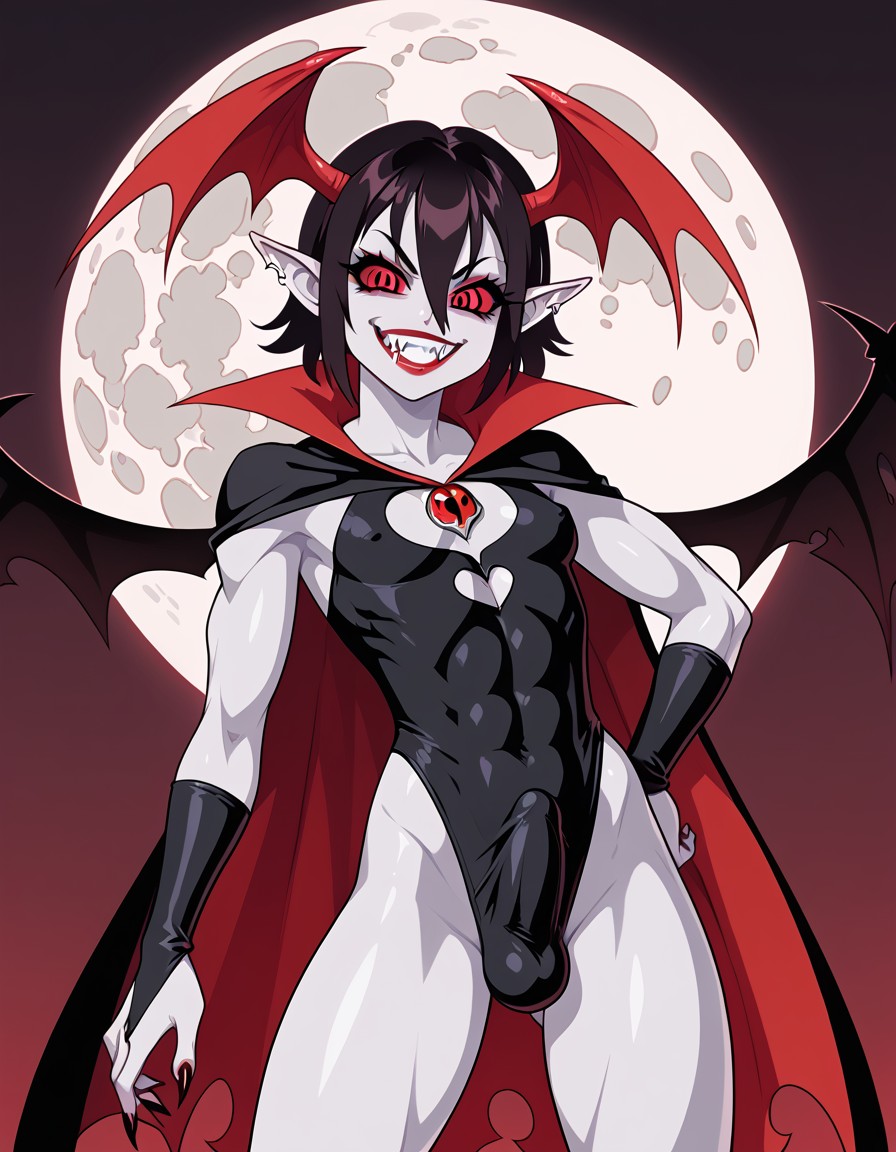 ai_generated boy_rape cute evil evil_grin evil_smile fantasy femboy gay girly lgbt_pride manga monster monster_girl panties vampire vampire_girl villain