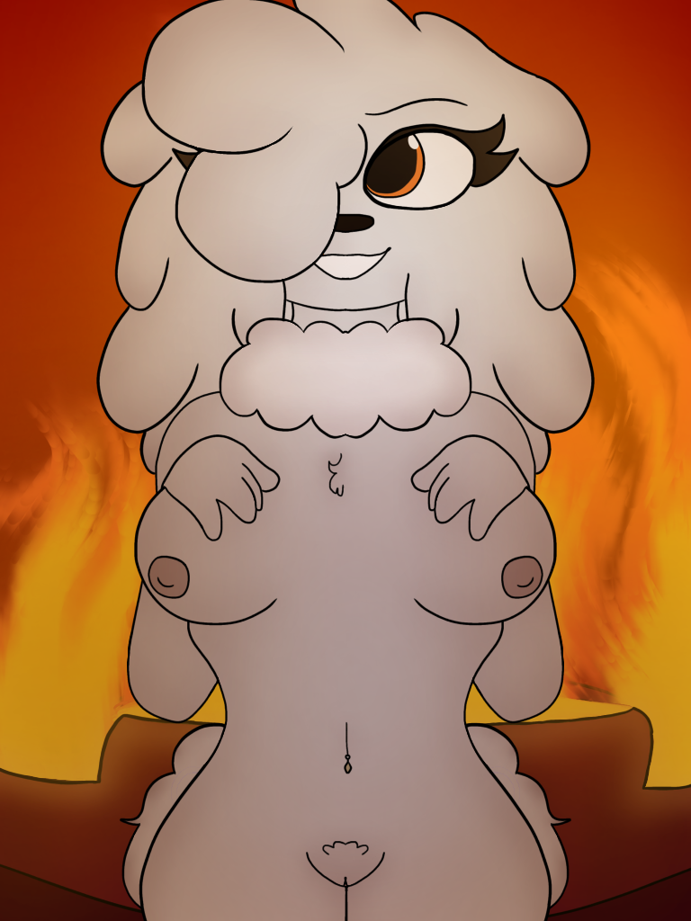 fire furry furry_female furry_only harley_hound_(masterjpal7) harley_hound_(neonsuperstar) poodle red_room rizzmodeus_(artist)