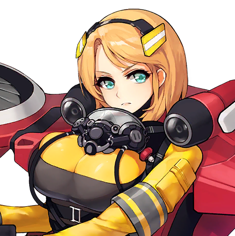 arm_band armband big_breasts blonde_hair color female female_focus female_only firefighter frost_serpent game_cg gas_mask hair_ornament hairband harness jetpack last_origin looking_away serious serious_face serious_look short_hair sima_(startwitch) small_image teal_eyes transparent_background uniform upper_body yellow_uniform