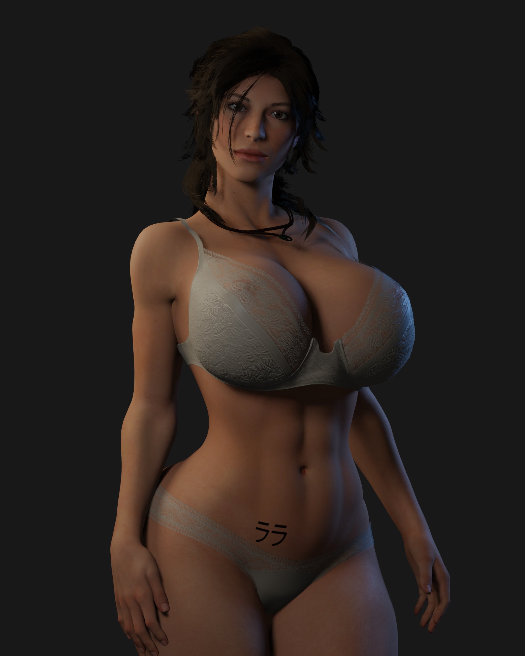 1girls, 3d, big breasts, bra, breasts, female, female only, huge breasts, lara croft, lara croft (survivor), nipples, nipples visible through clothing, panties, phoenix3d, solo, tomb raider, tomb raider (survivor)