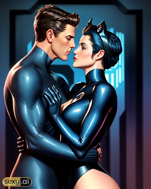 1boy1girl ai_generated antiheroine ass big_ass big_butt catwoman cheating cheating_husband crossover dc dc_comics fantastic_four light-skinned_male light_skin marvel marvel_comics mr_fantastic reed_richards selina_kyle straight straight_hair superhero thief tight_clothes tight_clothing wide_hips