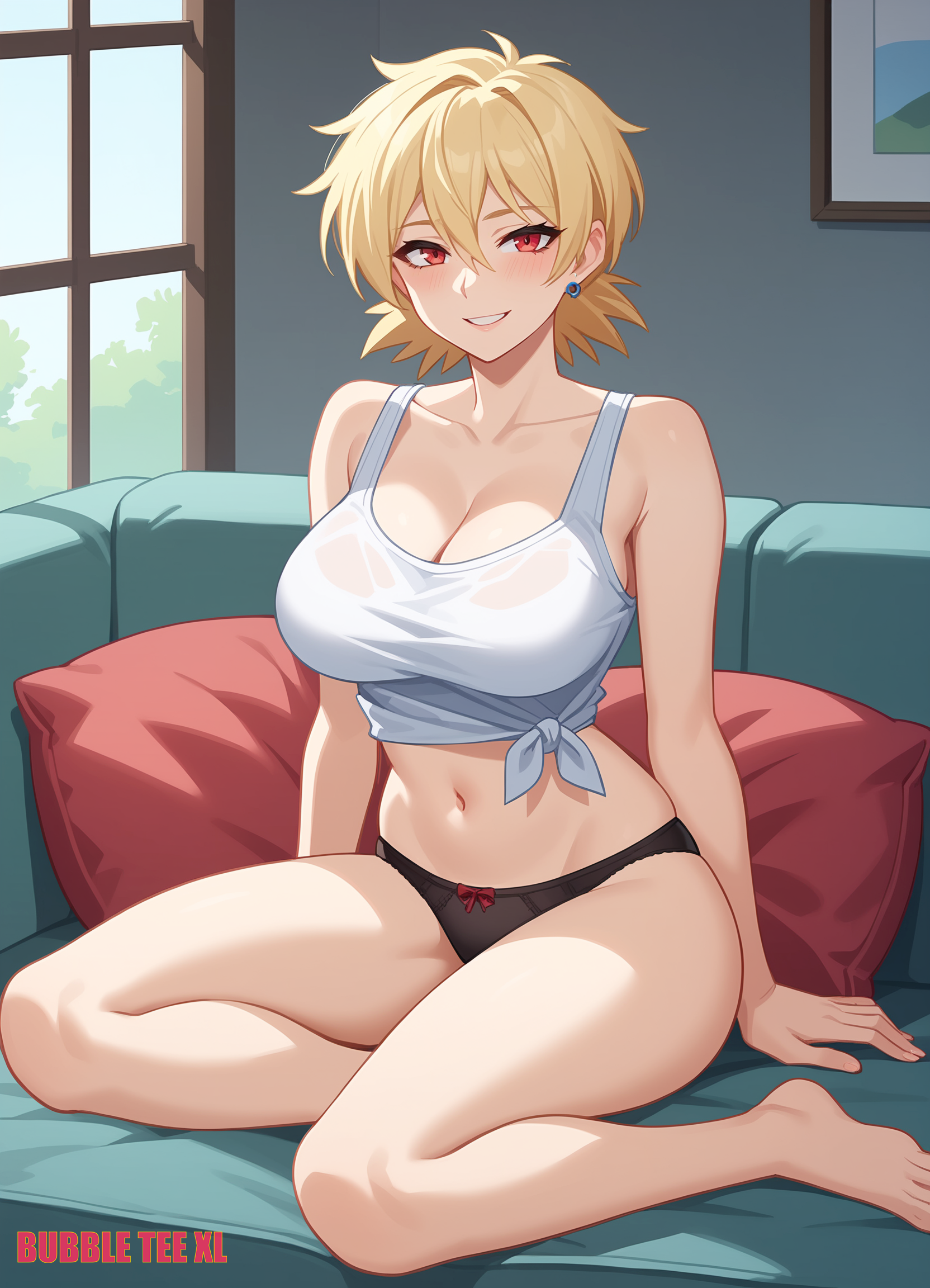 1girls, ai generated, bubbleteexl, commentary request, english commentary, female, female only, hellsing, mixed-language commentary, seras victoria, short hair