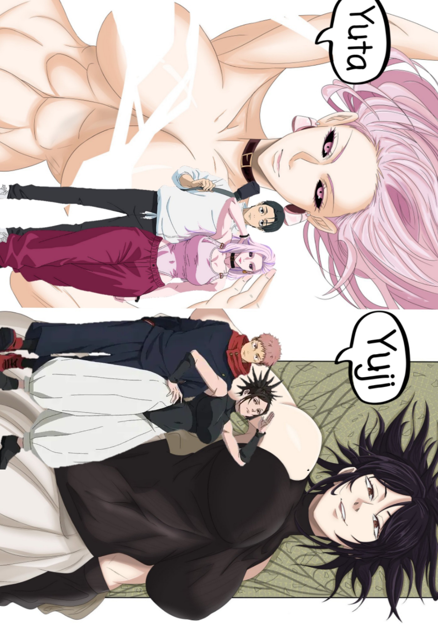 culling games arc (jujutsu kaisen), itadori yuuji, jujutsu kaisen, low quality edit, milf, older female and younger male, uro takako, yorozu (jujutsu kaisen), yuta okkotsu