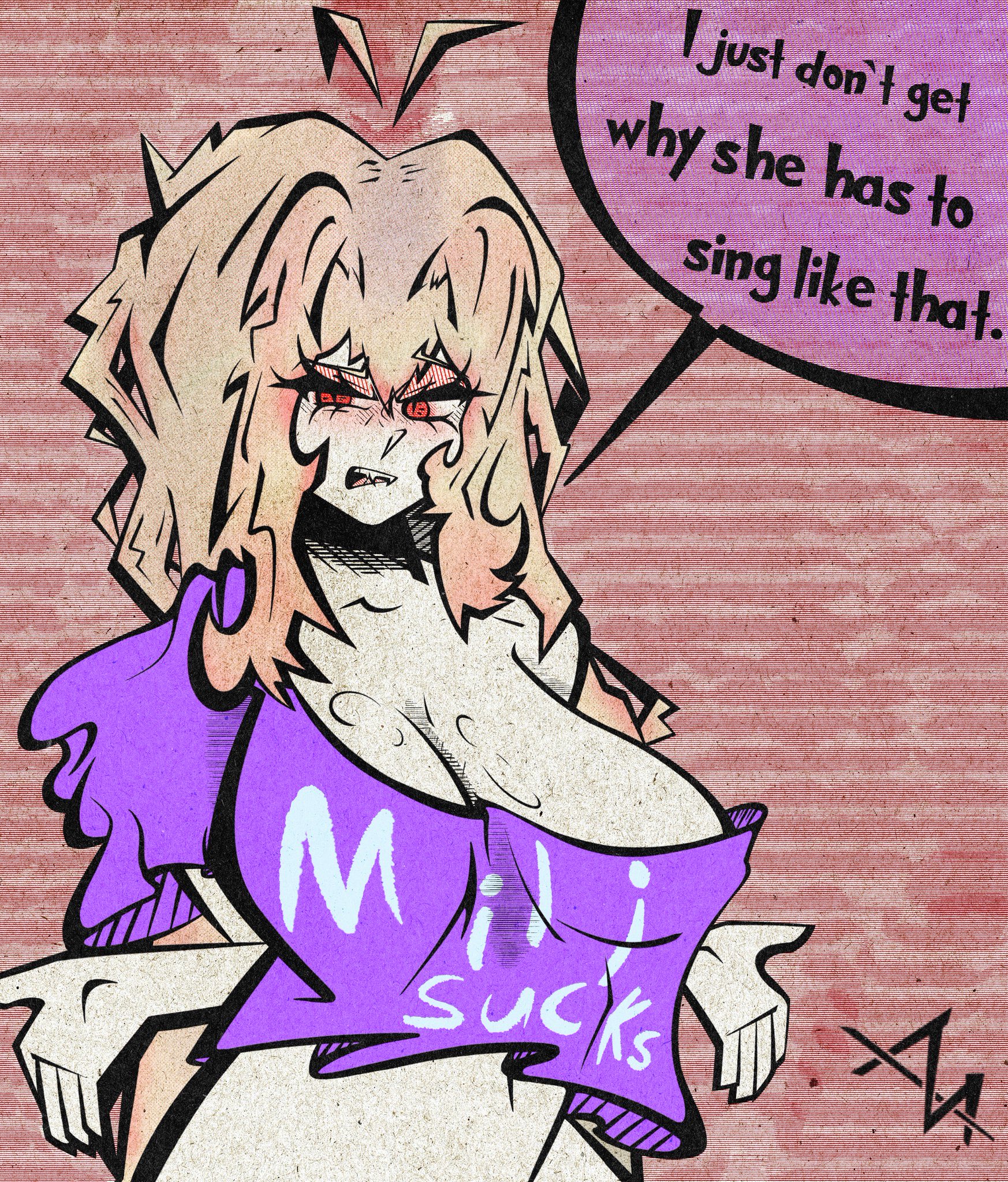 1girls, belly, belly button, big breasts, breasts, dialogue, dulcinea (limbus company), female, female focus, female only, limbus company, looking at viewer, mili hater, penordestoroyer, project moon, sagging breasts, shirt, shirt only, solo, solo female, solo focus, t-shirt, t-shirt only, tagme, talking to viewer, text, text bubble, tshirt