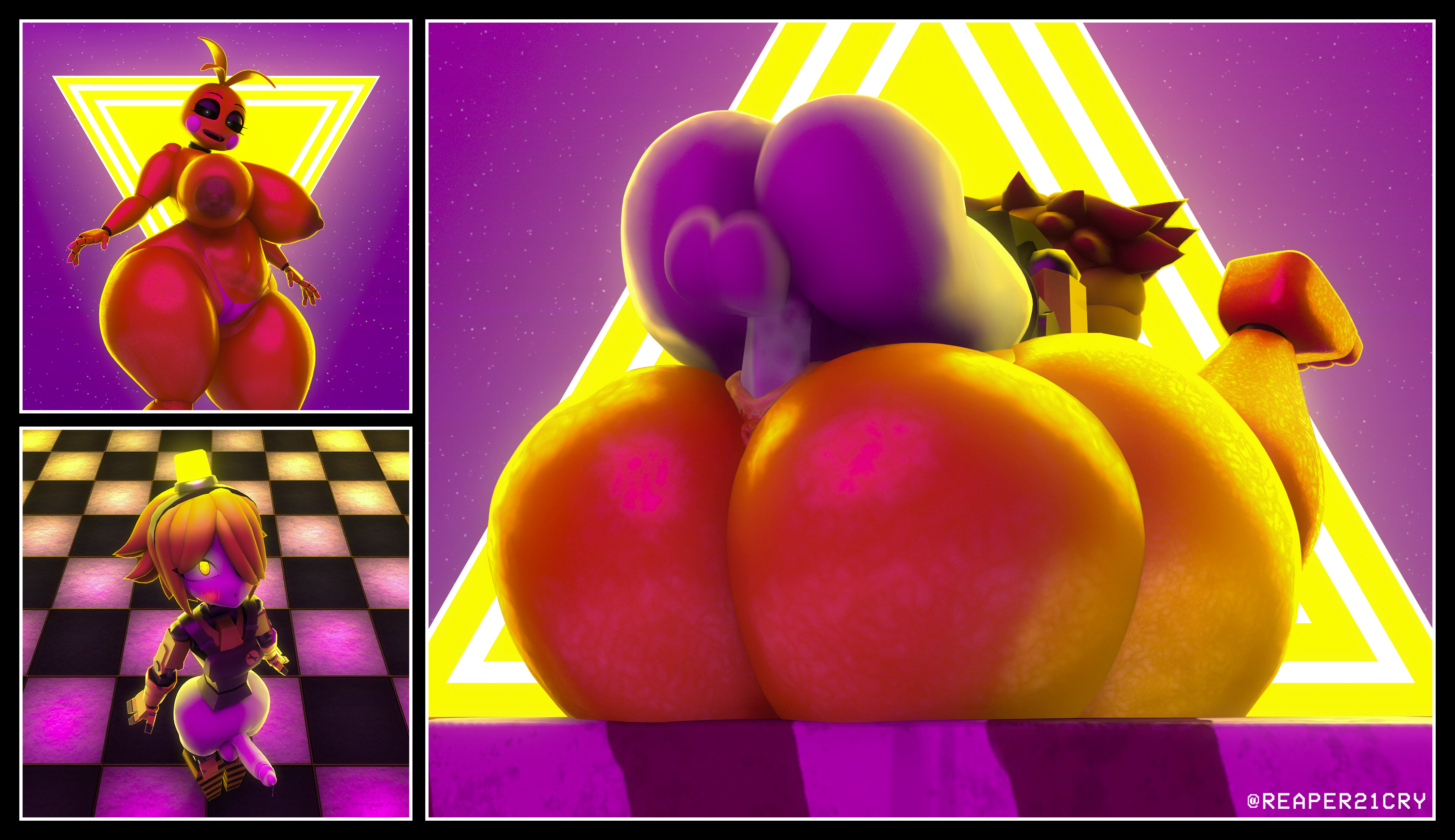 1futa, 1girls, 3d, alternate version, anus, anus peek, areola, balls, big ass, big breasts, big penis, bottomless, bottomless futa, breasts, breasts bigger than head, female, female penetrated, five nights at freddy's, five nights at freddy's 2, futa, futa on female, futadom, futanari, hair, hair over one eye, hi res, high resolution, highres, huge ass, huge breasts, instant loss, instant loss 3koma, mating press, mimi sentry, mishuyuu (modeler), pink panties, plapping, precum, precum drip, reaper21cry, robot, robot futa, robot girl, robot humanoid, short hair, small but hung, small dom big sub, source filmmaker, source filmmaker (artwork), stockings, team fortress 2, textless, textless version, thick, thick ass, thick thighs, toy chica (fnaf), vaginal fluids, vaginal penetration, vaginal sex, voluptuous, voluptuous female, white skin, yellow body, yellow eyes