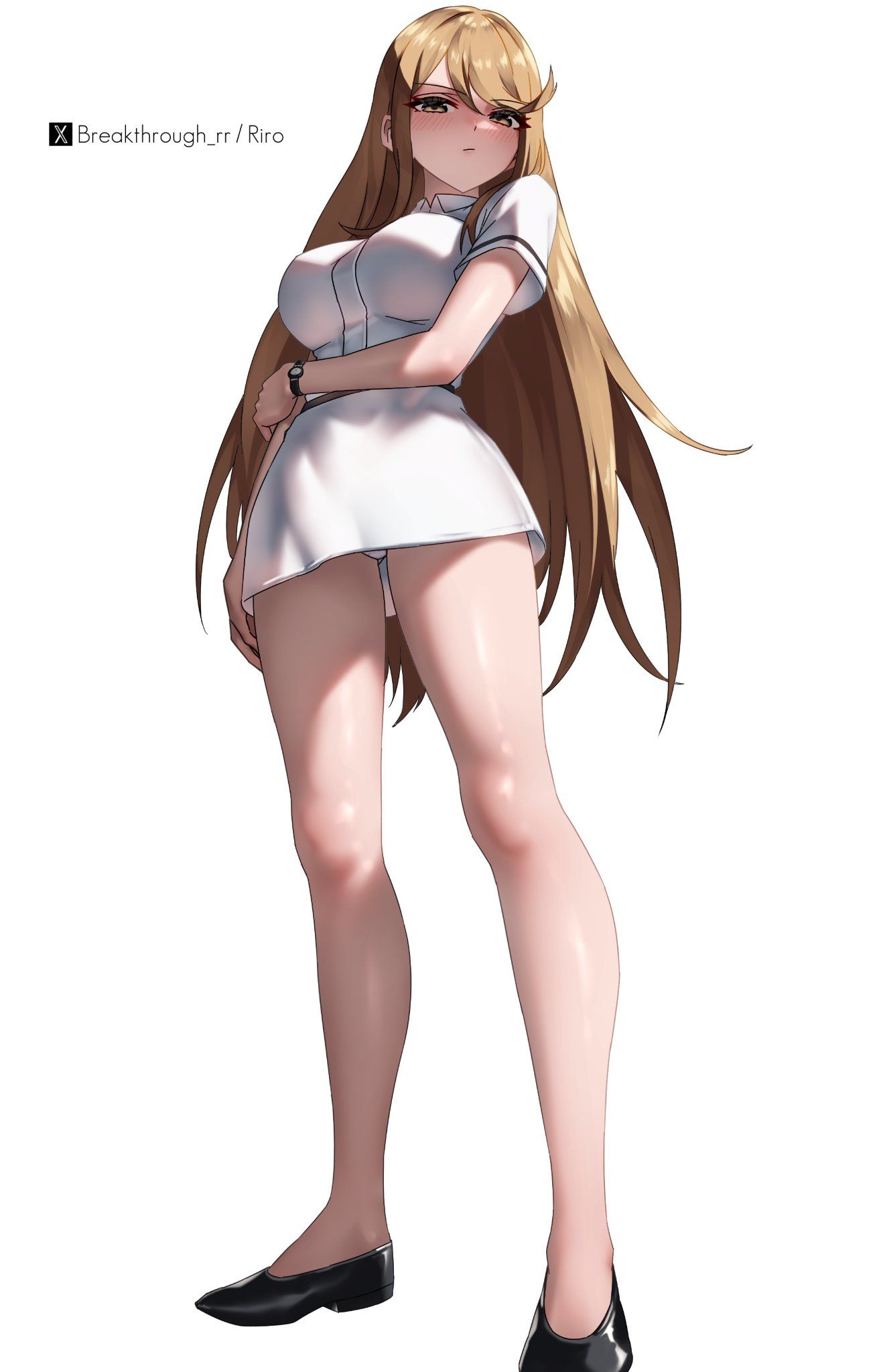 1girls 2d 2d_(artwork) 2d_artwork adult adult_female background below_view big_boobs big_breasts black_footwear black_high_heels black_shoes blank_background blonde blonde-haired_female blonde_female blonde_hair blonde_hair_female breakthrough_rr breasts busty busty_female busty_girl calves clothes digital digital_art digital_drawing digital_drawing_(artwork) digital_media digital_media_(artwork) down_angle down_view drawing dress elbows eyebrows_visible_through_hair female female_focus female_only fingers footwear from_below from_below_view from_bottom_to_top from_front front_view frown frown_eyebrows frowning frowning_at_viewer full_body full_body_view glossy_hair groin hand_on_arm hand_on_own_arm head_tilt high_heels hourglass_figure knees large_boobs large_breasts lean_figure legs long_hair looking_at_viewer looking_down looking_down_at_viewer low-angle_shot low-angle_view low_angle low_angle_view mature mature_female mature_woman monotone_background mythra mythra_(xenoblade) narrow_waist one_color_background outfit plain_background portrait scowl shiny_hair shiny_legs shiny_skin shiny_thighs shoes shoulders slender_body slender_waist slim_female slim_waist solid_color_background solo standing thigh_gap thighs tilted_head top_down_view topwear touching_arm under_view underboob upskirt_view upward_angle white_background white_clothes white_dress white_outfit white_topwear wide_hips woman worm's-eye_view worms-eye_view wrist_watch xenoblade_(series) xenoblade_chronicles_2 yellow-eyed_female yellow-haired_female yellow_eyes yellow_hair