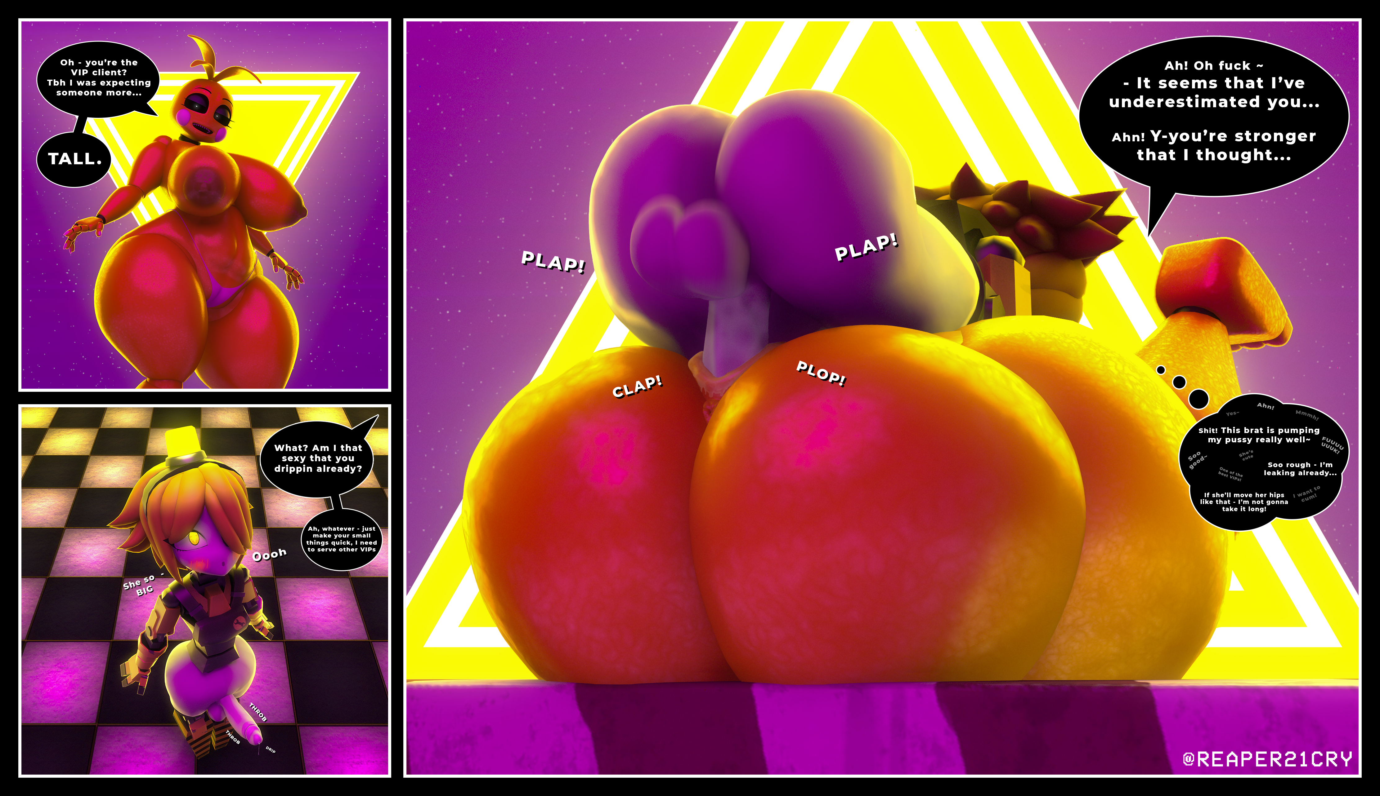 1futa, 1girls, 3d, alternate version available, anus, anus peek, areola, balls, big ass, big breasts, big penis, bottomless, bottomless futa, breasts, breasts bigger than head, dialogue, female, female penetrated, five nights at freddy's, five nights at freddy's 2, futa, futa on female, futadom, futanari, hair, hair over one eye, hi res, high resolution, highres, huge ass, huge breasts, instant loss, instant loss 3koma, mating press, mimi sentry, mishuyuu (modeler), pink panties, plap, plapping, precum, precum drip, reaper21cry, robot, robot futa, robot girl, robot humanoid, short hair, small but hung, small dom big sub, source filmmaker, source filmmaker (artwork), speech bubble, stockings, talking to another, talking to partner, team fortress 2, thick, thick ass, thick thighs, thought bubble, toy chica (fnaf), vaginal fluids, vaginal penetration, vaginal sex, voluptuous, voluptuous female, white skin, yellow body, yellow eyes