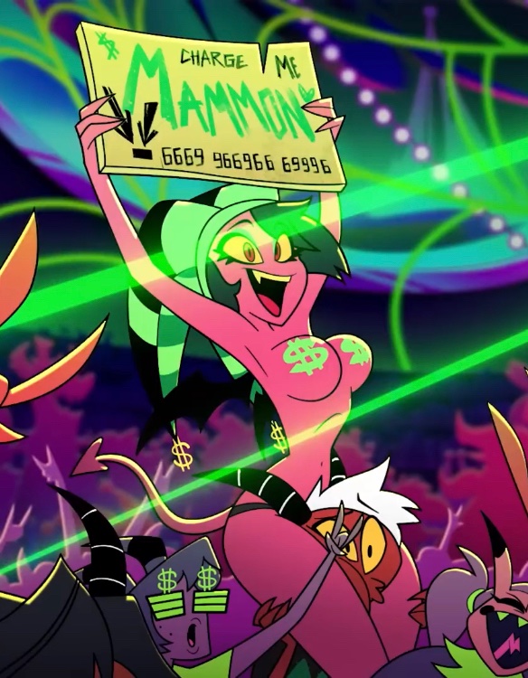 background_character helluva_boss imp nipple_pasties red_skin screenshot tagme topless topless_female vivienne_medrano vivziepop