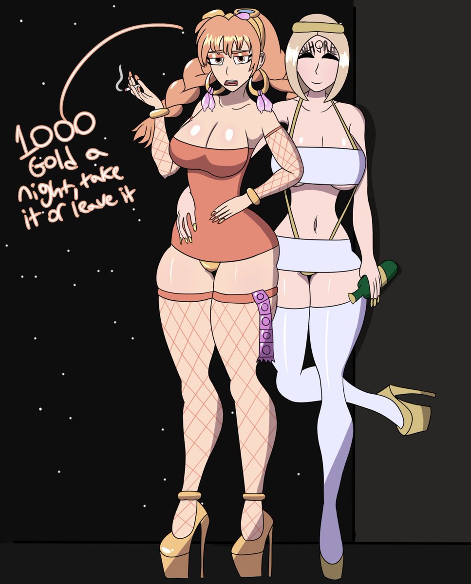 aika_(skies_of_arcadia) condom crabla drunk english_text eternal_arcadia fina_(skies_of_arcadia) prostitute prostitution short_dress skies_of_arcadia skimpy_clothes smoking suspenders