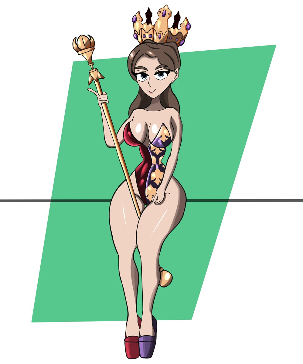 bodysuit civilization civilization_vi cleavage crabla female female_only high_heels jadwiga leotard queen revealing_clothes shiny