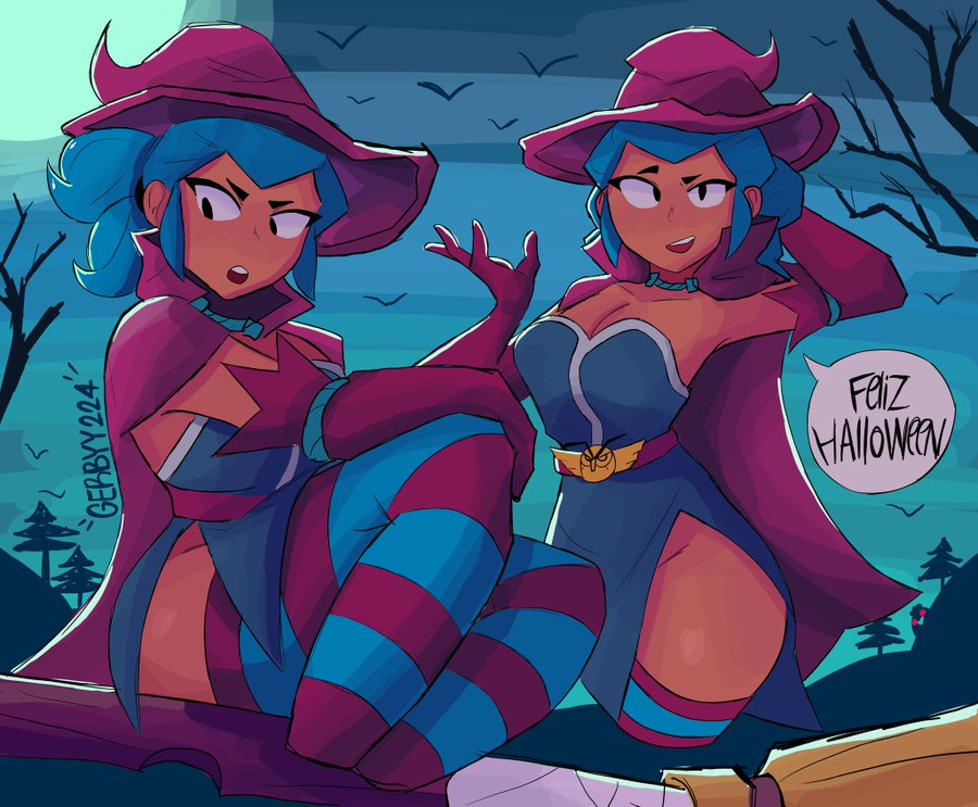 exposure gerbby224 gerbyy224 halloween hoot_hoot_shelly shelly_(brawl_stars) witch