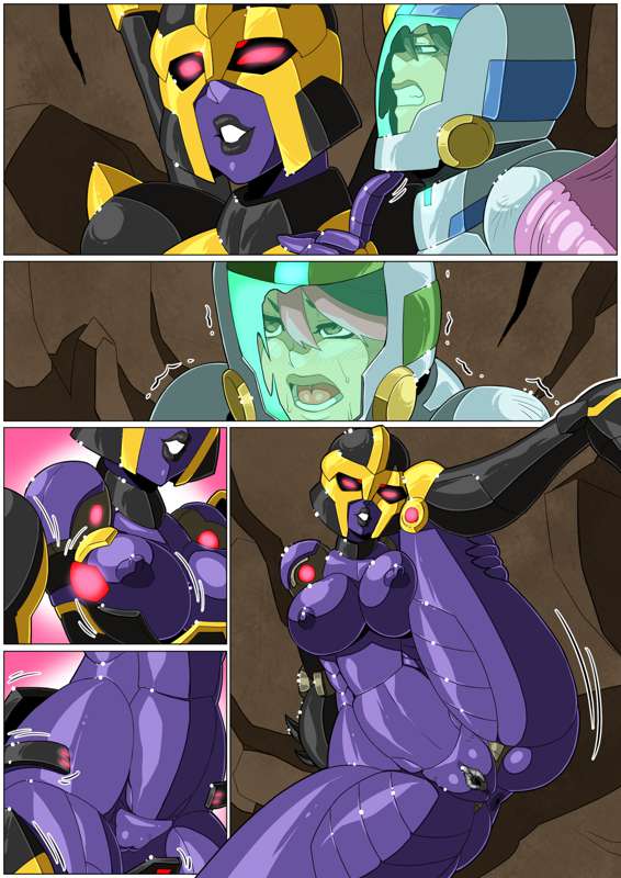 2girls blackarachnia breasts_out mad-project miko_nakadai transformers transformers_animated transformers_prime undressing