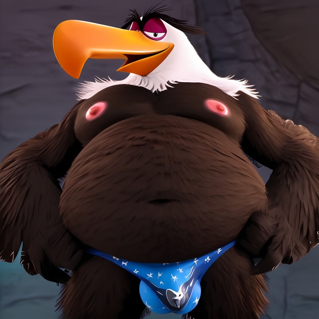 accipitrid accipitriform ai_generated angry_birds anthro avian bald_eagle balls beak big_belly bodily_fluids brown_feathers bulge civitai claws columbia_pictures detailed_eyes eagle eyebrows fat fat_belly furry genitals hi_res horny horny_male inside light lights looking_at_viewer male male_only mighty_eagle navel nipples obese obese_male overweight overweight_male penis pupils rock rovio rovio_animation rovio_entertainment sea_eagle sega sex sitting sitting_down smile smiling_at_viewer solo sony sony_pictures_animation speedo swimsuit tail tail_feathers the_angry_birds_movie two-tone_body two_tone_feathers unibrow veiny_penis white_feathers white_hair yellow_beak