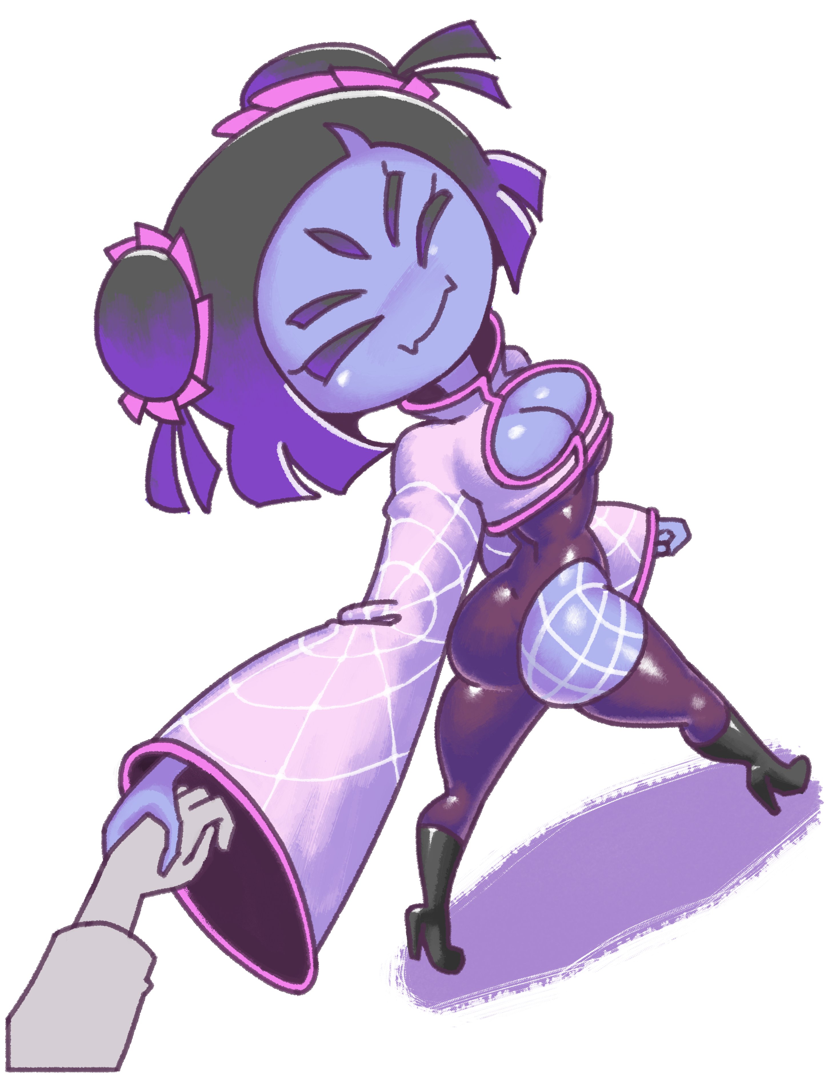 1boy, 1girls, 2d, 2d (artwork), 5 eyes, 6 arms, anthro, anthro female, arachnid, arachnid humanoid, arthropod, arthropod humanoid, boots, bottomwear, cleavage, clothed, clothed female, clothes, clothing, digital drawing (artwork), digital media (artwork), duo, faceless character, faceless male, fangs, female, female focus, female humanoid, hi res, high heels, human, humanoid, male, minus8, muffet, multi arm, multi eye, simple background, skin tight, skintight, skintight clothing, spider, spider girl, spider humanoid, tagme, tight clothing, tight fit, topwear, undertale, undertale (series), unseen male face
