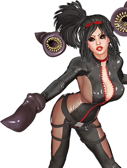 big_breasts black_hair breasts cyberpunk eromancer female hair malise malise_and_the_machine