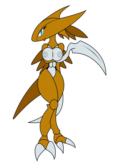 anthro breasts claws color female female_only front_view gb_of_bs generation_1_pokemon kabutops nintendo nude pokemon pokemon_(species) solo standing tagme