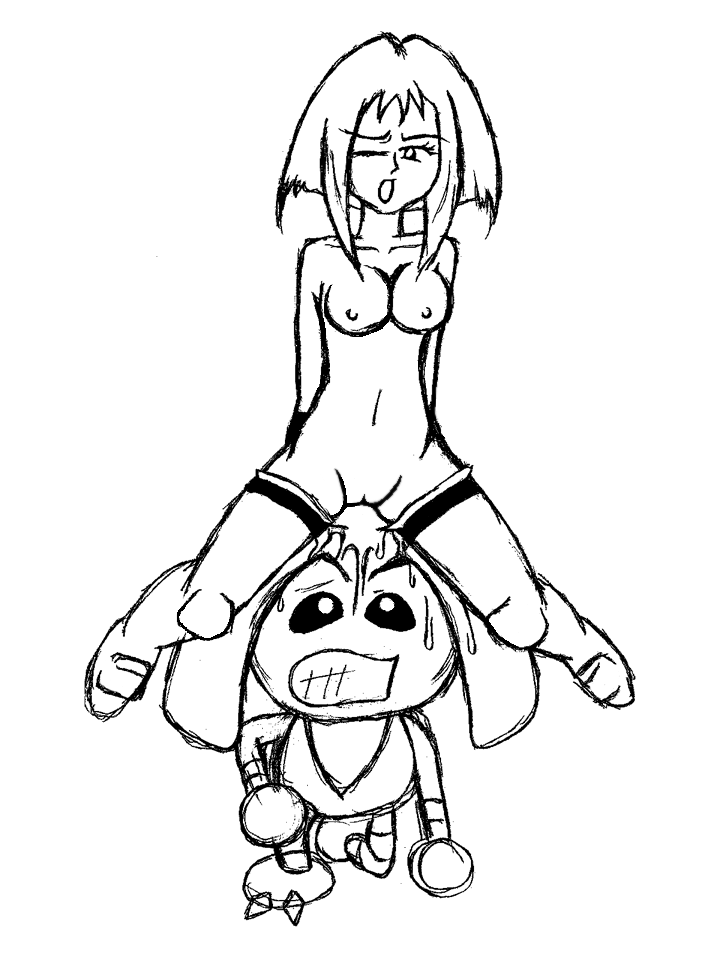 artist_request breasts chigusa female front_view hitmontop human insertion interspecies kneeling male monochrome open_eyes pokemon pokephilia straddle tagme vulva wink