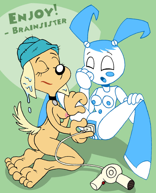 2d anthro brainsister brandy_&_mr_whiskers brandy_harrington canine crossover disney disney_channel dog female female_only fur furry humanoid jenny_wakeman mammal multiple_females my_life_as_a_teenage_robot nickelodeon nipples robot robot_girl robot_humanoid smooth_skin tagme toon_disney what yuri