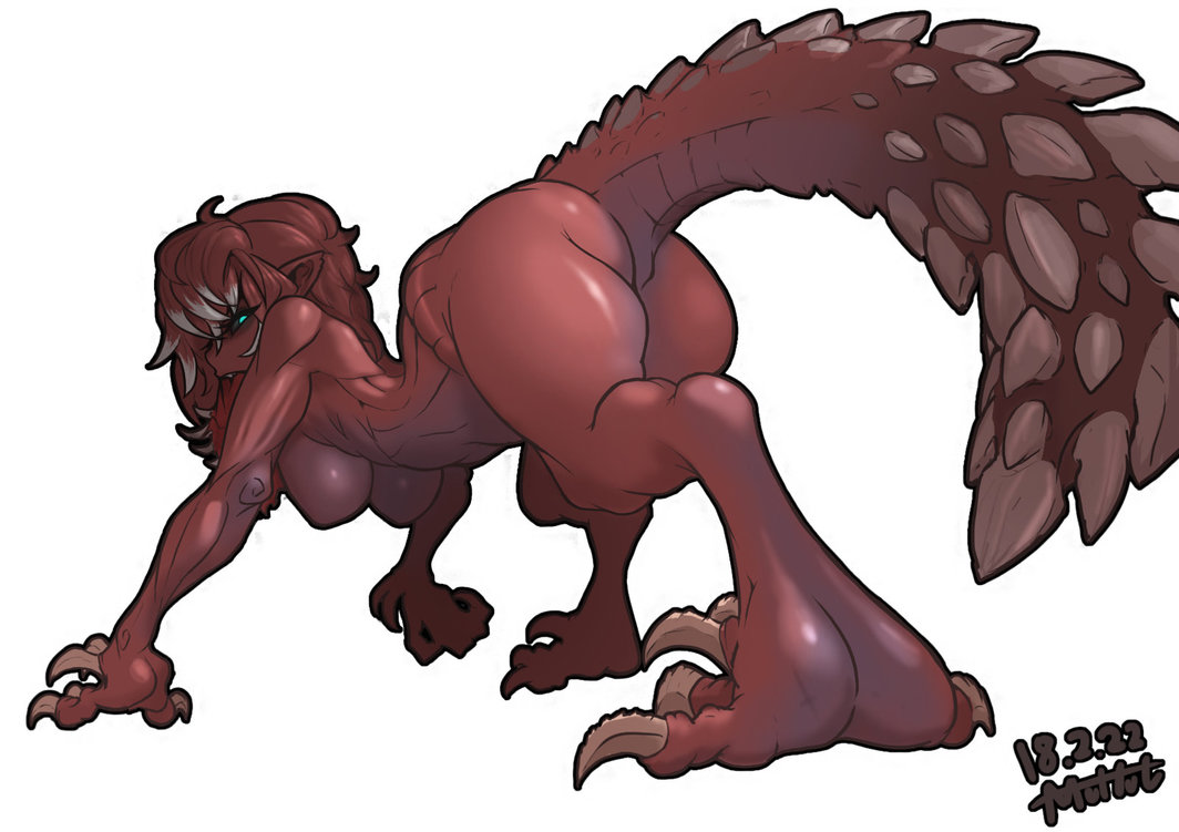 breasts gijinka monster_girl monster_hunter monster_hunter_world muhut no_humans odogaron tail