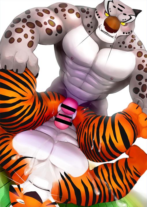 2boys abs anthro censored claws cum dreamworks duo erection feline furry iceman1984 ineffective_censorship kung_fu_panda kung_fu_panda_(movie) legs_up lens_flare leopard lowres lying madagascar_(series) madagascar_3_europe's_most_wanted male male_only mammal muscular muscular_male navel on_back paramount_pictures penis sex snow_leopard spots spread_legs spreading stripes sweat tai_lung_(kung_fu_panda) tiger toe_claws vitaly_the_tiger white_background yaoi