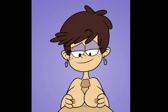 animated, breasts, color, female, lincoln loud, luna loud, male, paizuri, penis, straight hair, the loud house