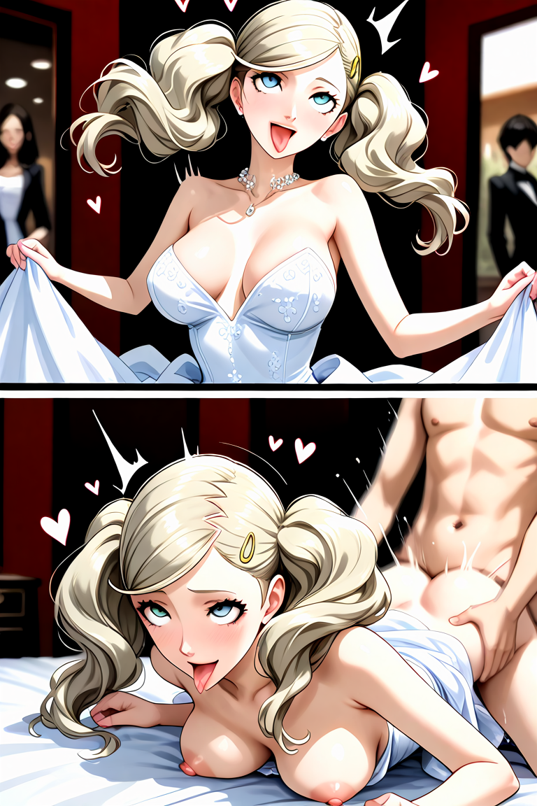 ai_generated ann_takamaki omega-weirdo persona persona_5 sex wedding_dress