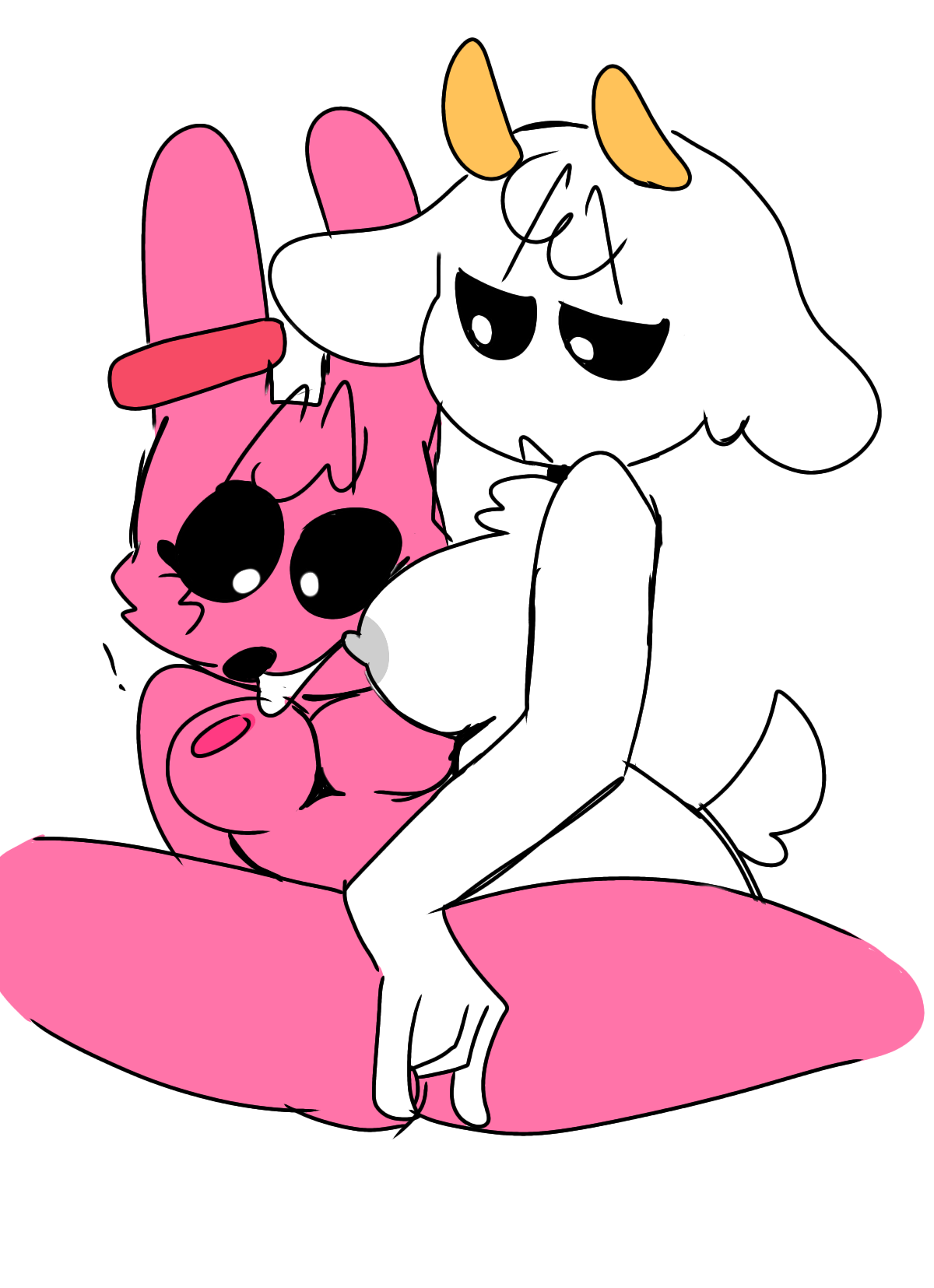 2girls, bunny maloney, candy bunny, charlotte (bunny maloney), eltortillas (artist), eltortillas9, female, furry, hand between legs, lesbian, request, tagme, yuri