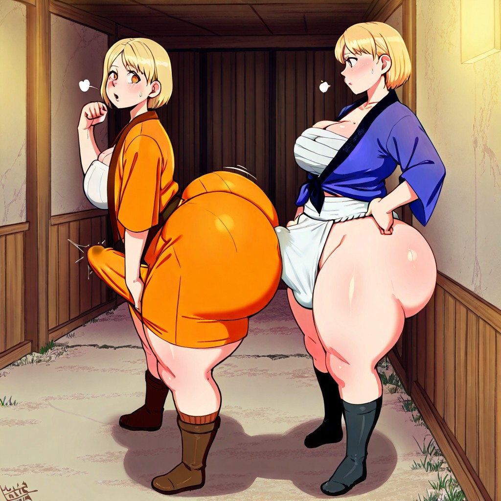 2futas ai_generated ashley_graham ass ass assjob big_ass big_breasts big_butt breasts buttjob capcom erection erection_under_clothes erection_under_loincloth fundoshi fundoshi_futanari fundoshilover101 futanari happi_(clothing) huge_ass huge_butt loincloth penis_on_ass resident_evil resident_evil_4 sarashi yamathegod_(style)